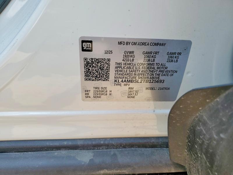 56932816 :رقم المزاد ، KL4AMBSL2TB125693 vin ، 2026 Buick Encore Gx مزاد بيع