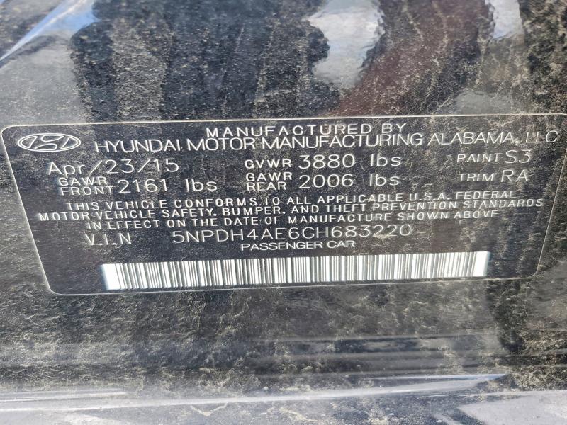 Продаж на аукціоні авто 2016 Hyundai Elantra, vin: 5NPDH4AE6GH683220, номер лоту: 57179896