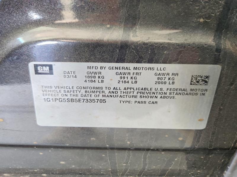 58356626 :رقم المزاد ، 1G1PG5SB5E7335705 vin ، 2014 Chevrolet Cruze مزاد بيع