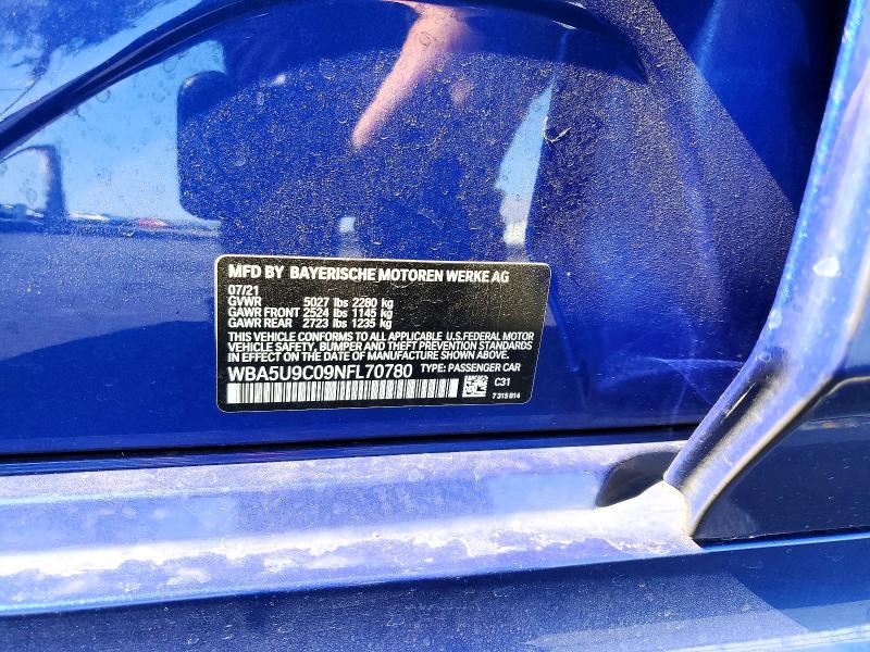 Продаж на аукціоні авто 2022 Bmw M340xi, vin: WBA5U9C09NFL70780, номер лоту: 56876086