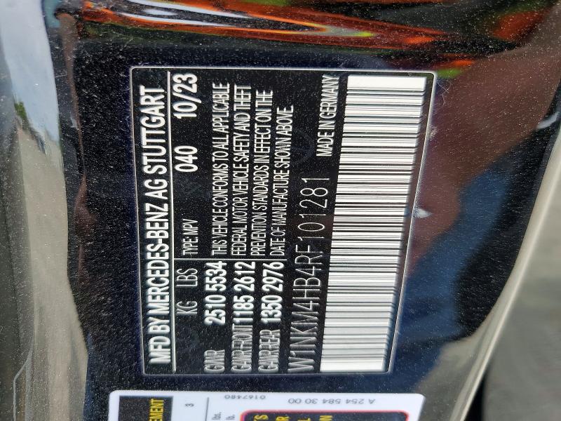 Aukcja sprzedaży 2024 Mercedes-benz Glc, vin: W1NKM4HB4RF101281, numer aukcji: 55864796