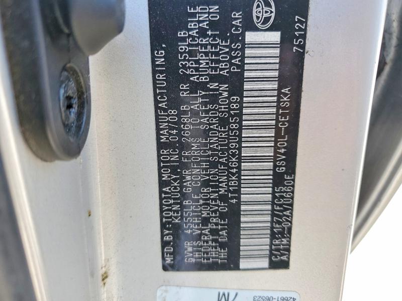 57847836 :رقم المزاد ، 4T1BK46K39U585189 vin ، 2009 Toyota Camry مزاد بيع