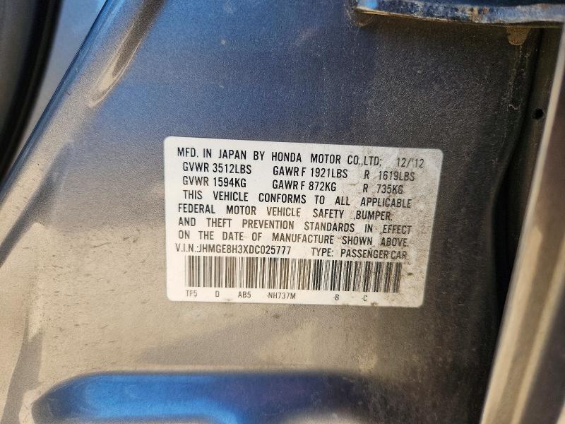 Продажа на аукционе авто 2013 Honda Fit, vin: JHMGE8H3XDC025777, номер лота: 57675806