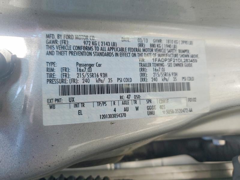 Продаж на аукціоні авто 2013 Ford Focus, vin: 1FADP3F21DL283459, номер лоту: 56936726
