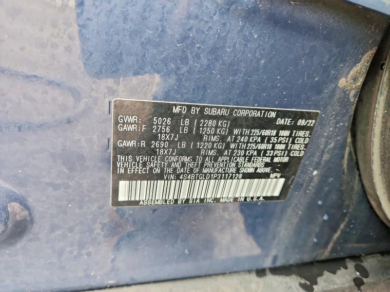 Продаж на аукціоні авто 2023 Subaru Outback, vin: 4S4BTGLD1P3117128, номер лоту: 57182576