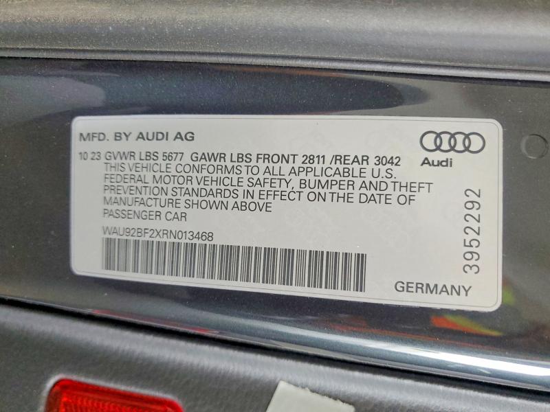Aukcja sprzedaży 2024 Audi A6 Allroad, vin: WAU92BF2XRN013468, numer aukcji: 57320236