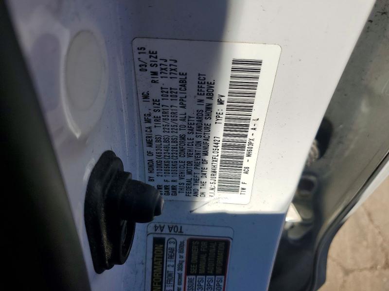 Продажа на аукционе авто 2015 Honda Cr-v, vin: 5J6RM4H7XFL054427, номер лота: 56363736