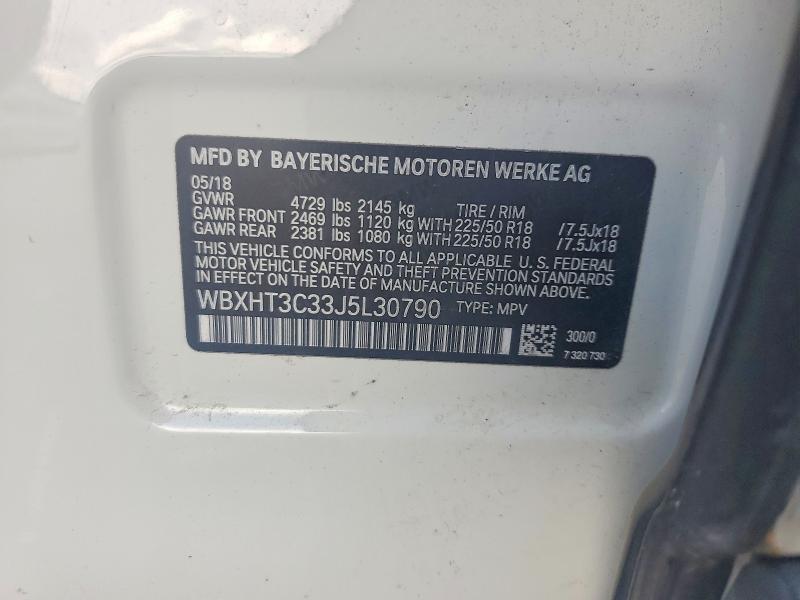 58222206 :رقم المزاد ، WBXHT3C33J5L30790 vin ، 2018 Bmw X1 مزاد بيع