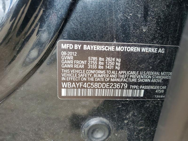 Aukcja sprzedaży 2013 Bmw 740, vin: WBAYF4C58DDE23679, numer aukcji: 55180946