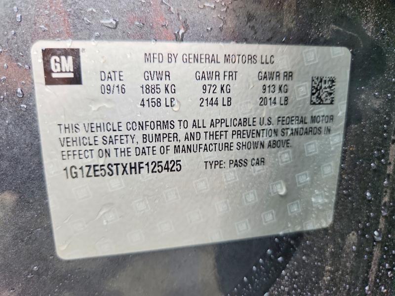 Продажа на аукционе авто 2017 Chevrolet Malibu, vin: 1G1ZE5STXHF125425, номер лота: 58024966