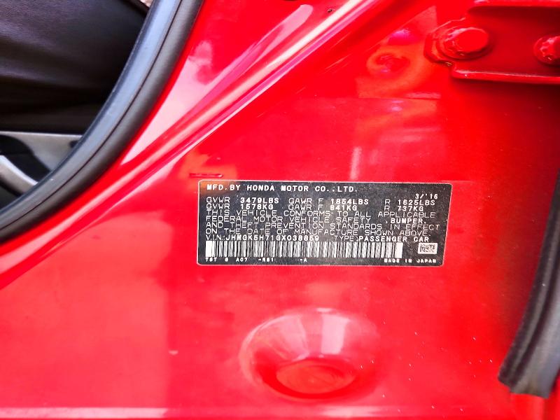 57964406 :رقم المزاد ، JHMGK5H71GX038859 vin ، 2016 Honda Fit مزاد بيع