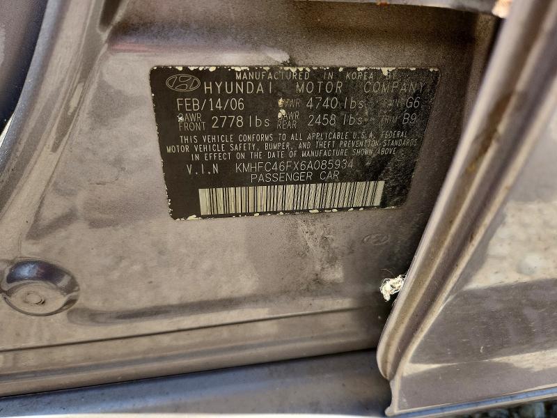 Продаж на аукціоні авто 2006 Hyundai Azera, vin: KMHFC46FX6A085934, номер лоту: 57814326