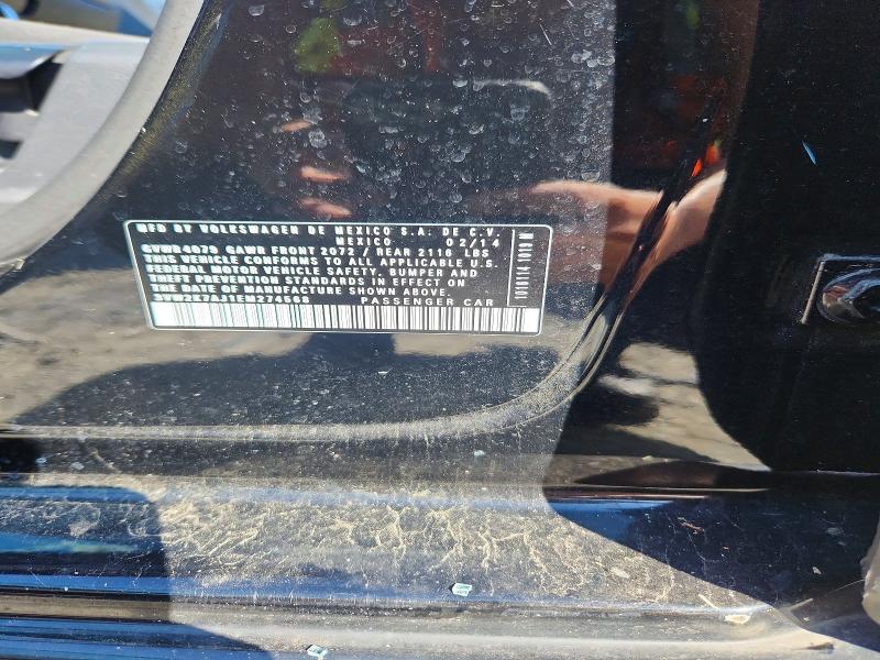 Aukcja sprzedaży 2014 Volkswagen Jetta, vin: 3VW2K7AJ1EM274568, numer aukcji: 85971835