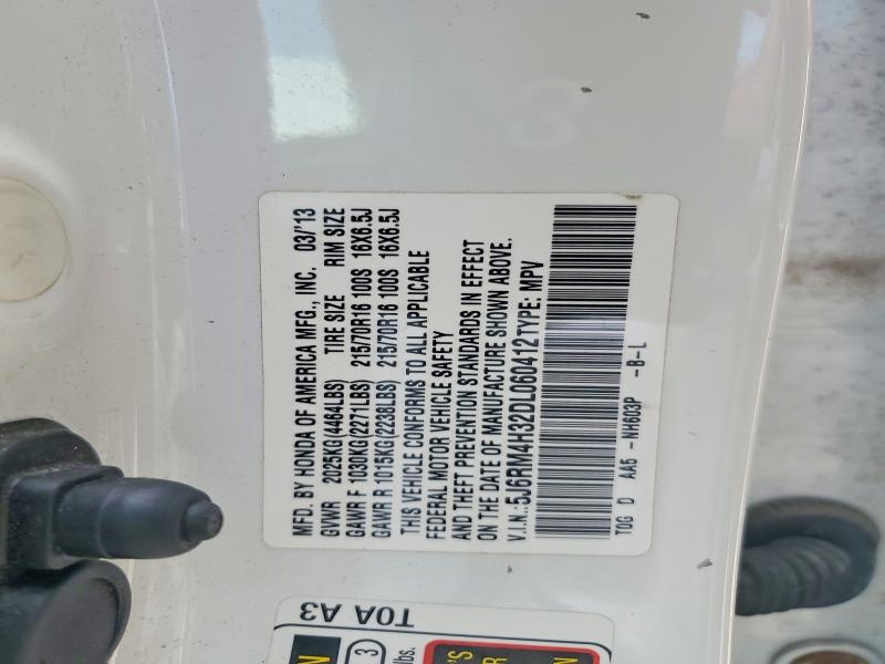 2013 Honda Cr-v მანქანა იყიდება აუქციონზე, vin: 5J6RM4H32DL060412, აუქციონის ნომერი: 58007106