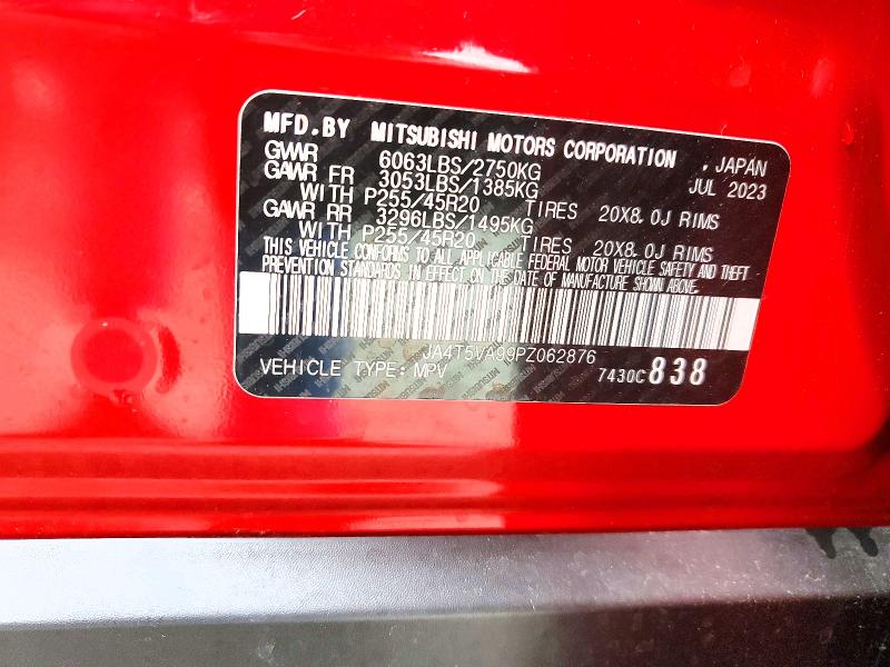 Aukcja sprzedaży 2023 Mitsubishi Outlander, vin: JA4T5VA99PZ062876, numer aukcji: 56891786