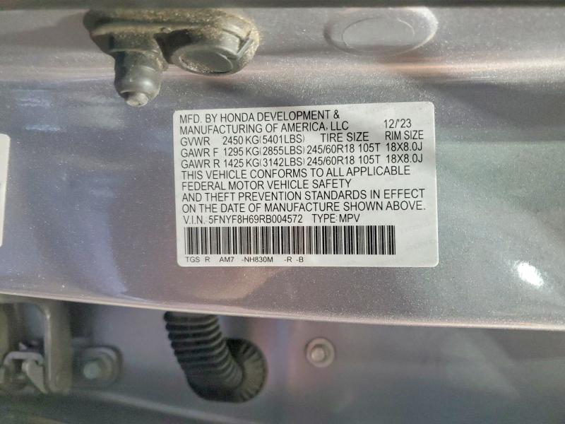 Aukcja sprzedaży 2024 Honda Passport, vin: 5FNYF8H69RB004572, numer aukcji: 57778746