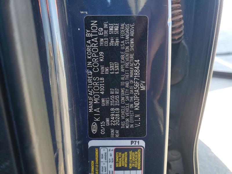 56150136 :رقم المزاد ، KNDJP3A56F7188454 vin ، 2015 Kia Soul مزاد بيع