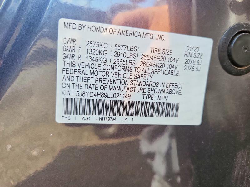 Продажа на аукционе авто 2020 Acura Mdx, vin: 5J8YD4H89LL021149, номер лота: 56499996