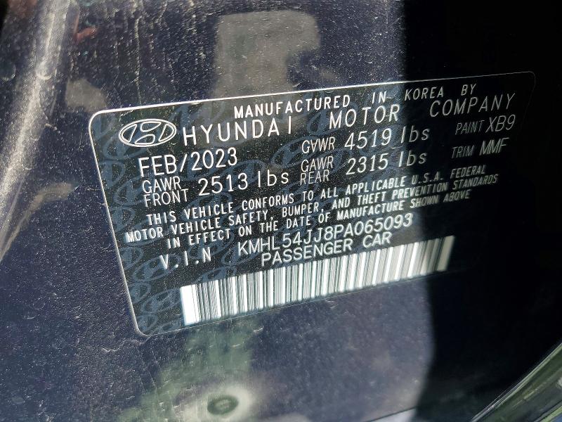 56587976 :رقم المزاد ، KMHL54JJ8PA065093 vin ، 2023 Hyundai Sonata Hybrid مزاد بيع