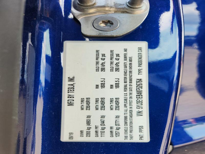 Aukcja sprzedaży 2019 Tesla Model 3, vin: 5YJ3E1EB4KF526764, numer aukcji: 56159926