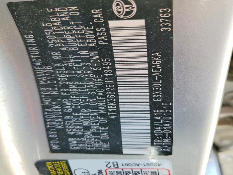 Aukcja sprzedaży 2006 Toyota Avalon, vin: 4T1BK36B26U118495, numer aukcji: 57485946