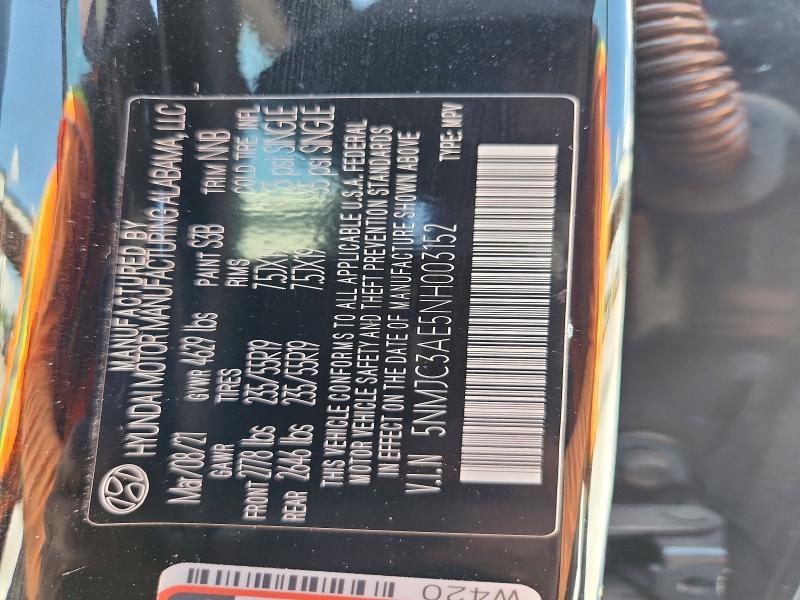 Продаж на аукціоні авто 2022 Hyundai Tucson, vin: 5NMJC3AE5NH003152, номер лоту: 57033246