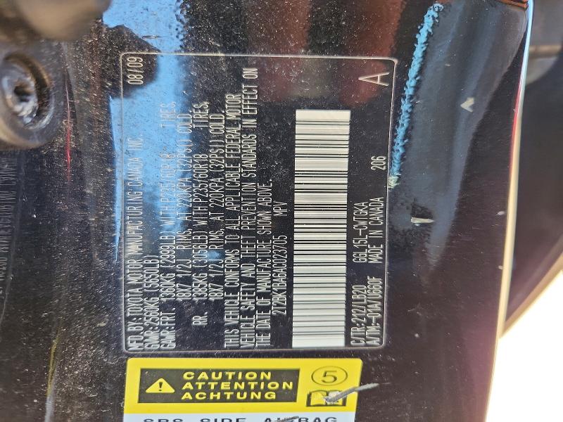 58790546 :رقم المزاد ، 2T2BK1BA6AC023705 vin ، 2010 Lexus Rx مزاد بيع
