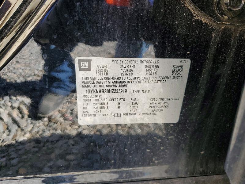 Продажа на аукционе авто 2017 Cadillac Xt5, vin: 1GYKNARS0HZ223919, номер лота: 57682786
