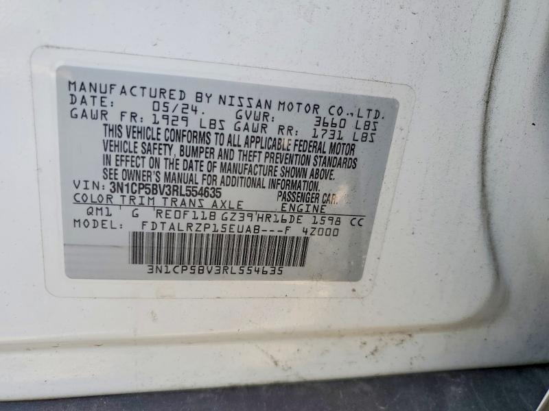 Aukcja sprzedaży 2024 Nissan Kicks, vin: 3N1CP5BV3RL554635, numer aukcji: 56115756