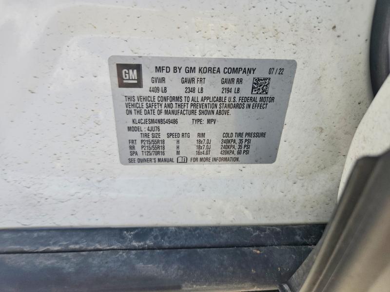 Продажа на аукционе авто 2022 Buick Encore, vin: KL4CJESM4NB549486, номер лота: 56631156