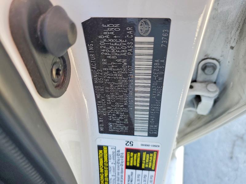 Aukcja sprzedaży 2023 Toyota Camry, vin: 4T1G11AK3PU819407, numer aukcji: 55673646