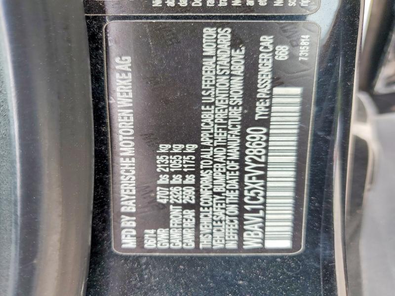 Продаж на аукціоні авто 2015 Bmw X1, vin: WBAVL1C5XFVY28690, номер лоту: 53544166