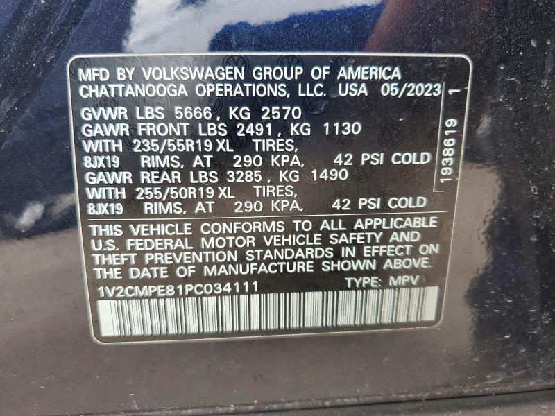 Продажа на аукционе авто 2023 Volkswagen Id.4, vin: 1V2CMPE81PC034111, номер лота: 57152276