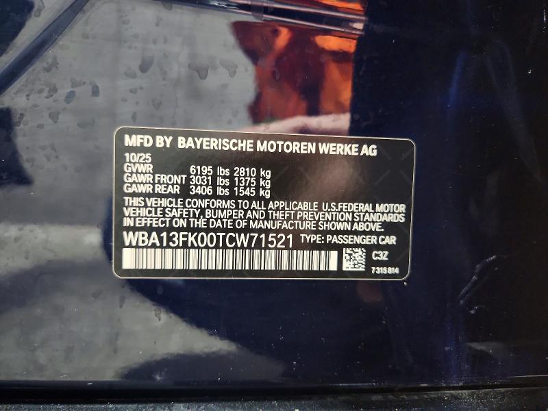 Aukcja sprzedaży 2026 Bmw 550, vin: WBA13FK00TCW71521, numer aukcji: 56525746