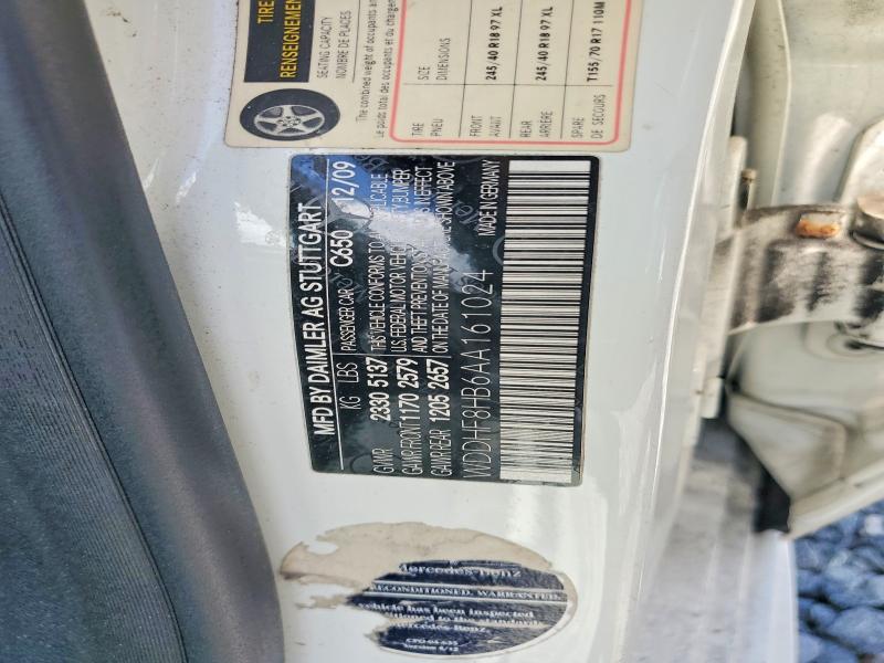 54441186 :رقم المزاد ، WDDHF8HB6AA161024 vin ، 2010 Mercedes-benz E مزاد بيع