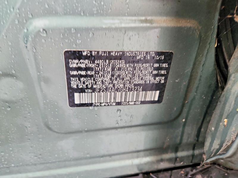 2016 Subaru Forester მანქანა იყიდება აუქციონზე, vin: JF2SJAAC7GH473234, აუქციონის ნომერი: 58297286