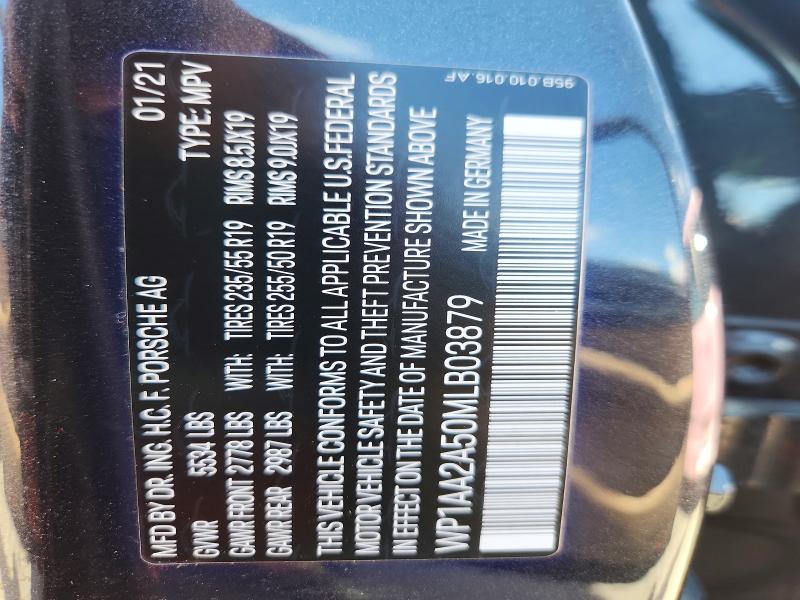 Aukcja sprzedaży 2021 Porsche Macan, vin: WP1AA2A50MLB03879, numer aukcji: 55547426