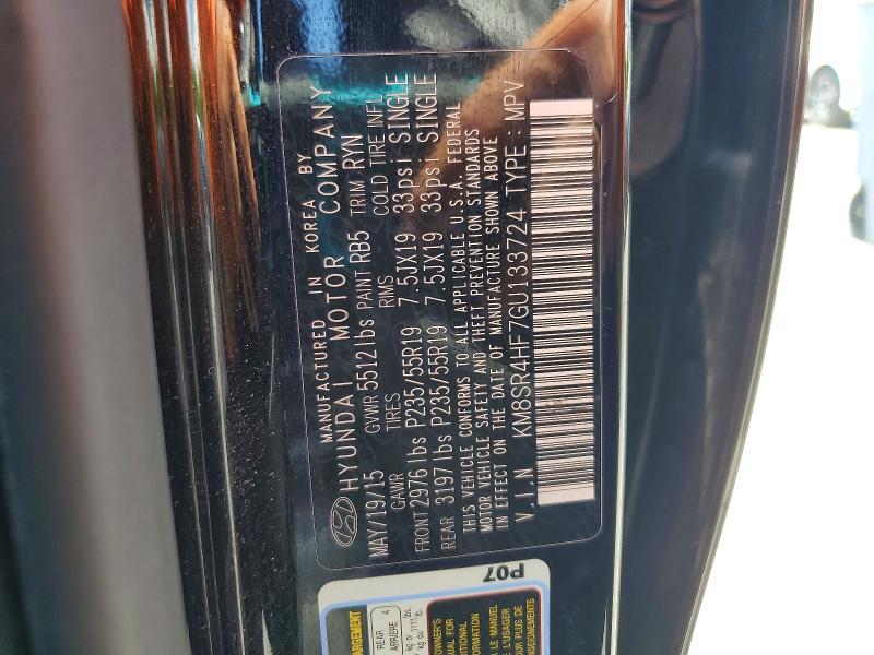 Продаж на аукціоні авто 2016 Hyundai Santa Fe, vin: KM8SR4HF7GU133724, номер лоту: 57935896