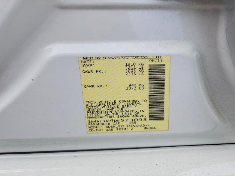 57171046 :رقم المزاد ، 1N4AL3AP3DN573093 vin ، 2013 Nissan Altima مزاد بيع