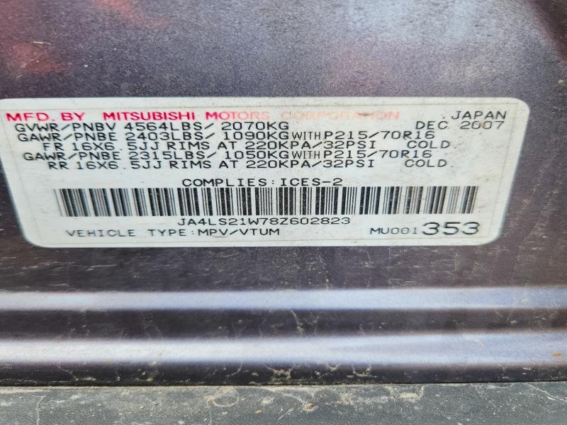 Aukcja sprzedaży 2008 Mitsubishi Outlander, vin: JA4LS21W78Z602823, numer aukcji: 56578686