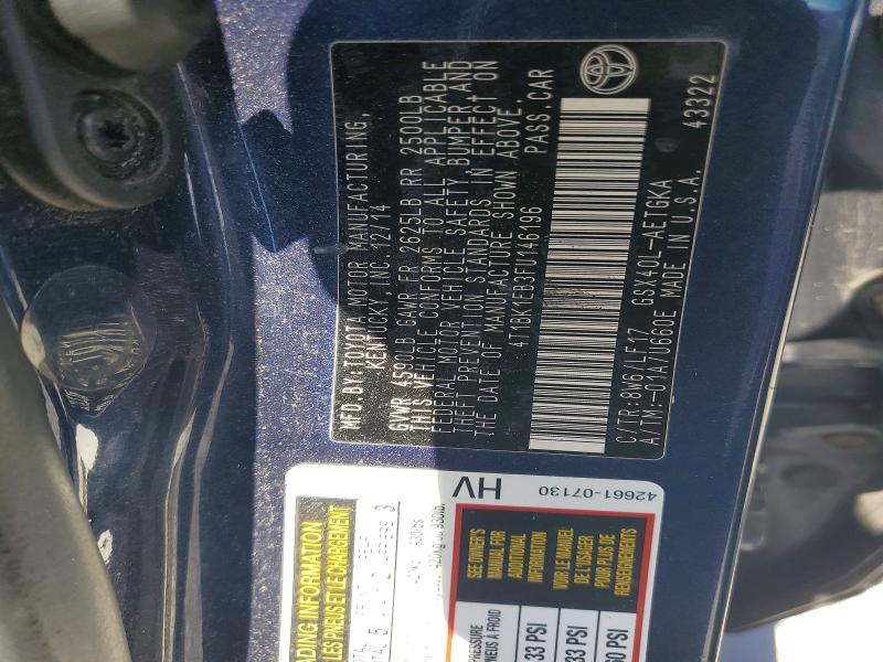 57964896 :رقم المزاد ، 4T1BK1EB3FU146196 vin ، 2015 Toyota Avalon مزاد بيع