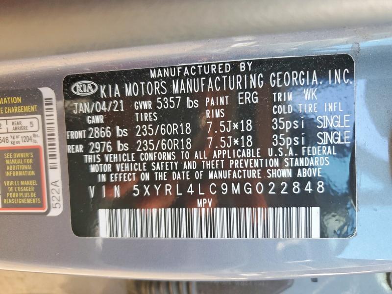 Aukcja sprzedaży 2021 Kia Sorento, vin: 5XYRL4LC9MG022848, numer aukcji: 57380866