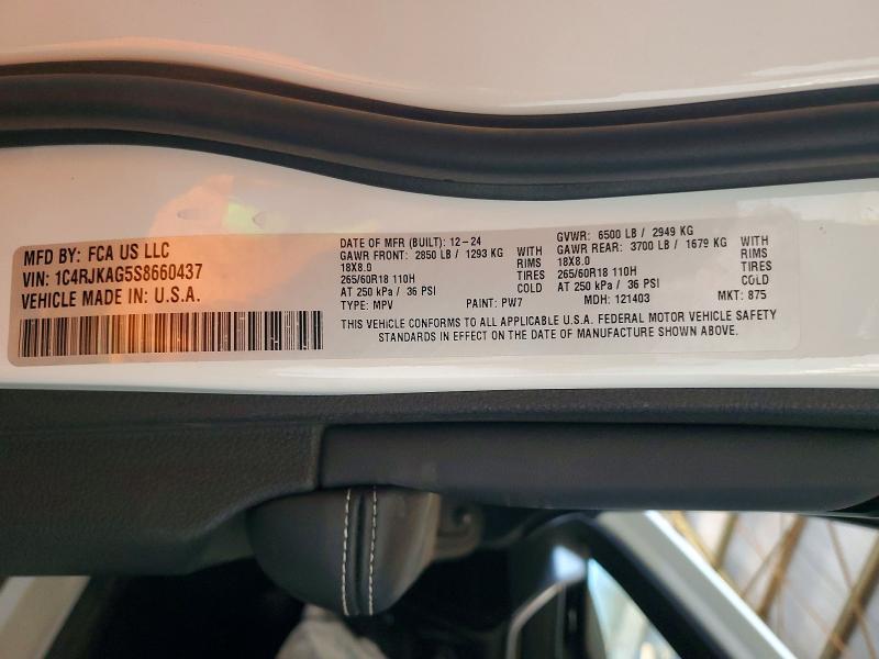 56479236 :رقم المزاد ، 1C4RJKAG5S8660437 vin ، 2025 Jeep Grand Cherokee مزاد بيع