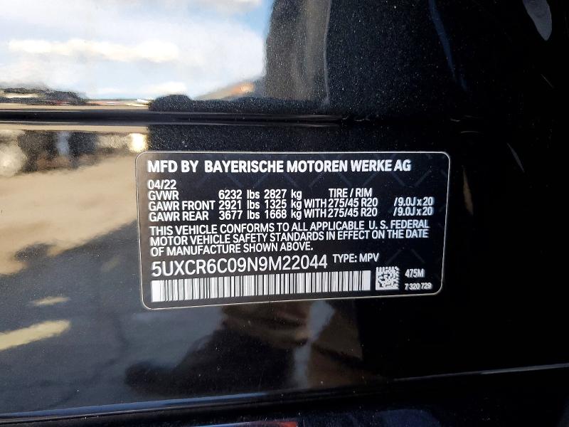 Aukcja sprzedaży 2022 Bmw X5, vin: 5UXCR6C09N9M22044, numer aukcji: 57064896