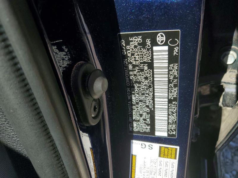 Продаж на аукціоні авто 2020 Toyota Corolla, vin: JTDVPRAE6LJ102322, номер лоту: 57086016