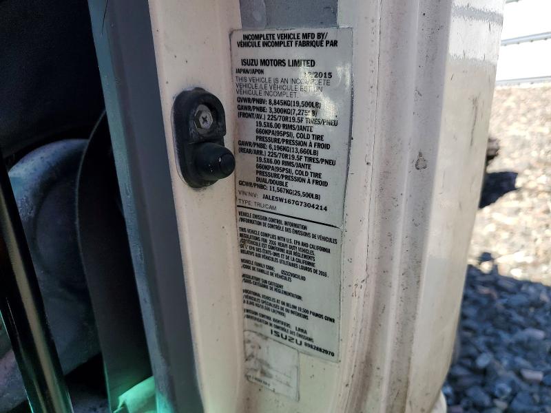 57635666 :رقم المزاد ، JALE5W167G7304214 vin ، 2016 Isuzu Nrr مزاد بيع