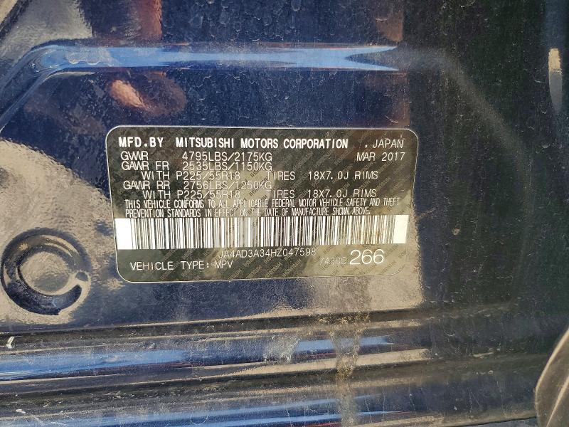 Aukcja sprzedaży 2017 Mitsubishi Outlander, vin: JA4AD3A34HZ047598, numer aukcji: 57846706
