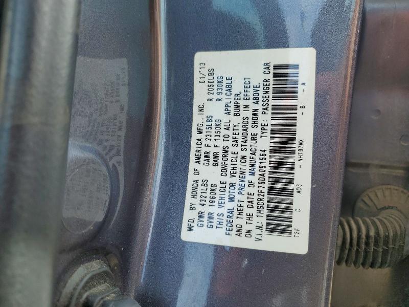 56665046 :رقم المزاد ، 1HGCR2F79DA091564 vin ، 2013 Honda Accord مزاد بيع