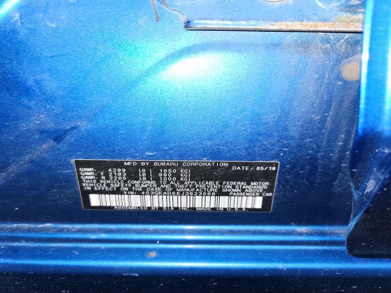 57503836 :رقم المزاد ، 4S3GKAD66J3623068 vin ، 2018 Subaru Impreza مزاد بيع