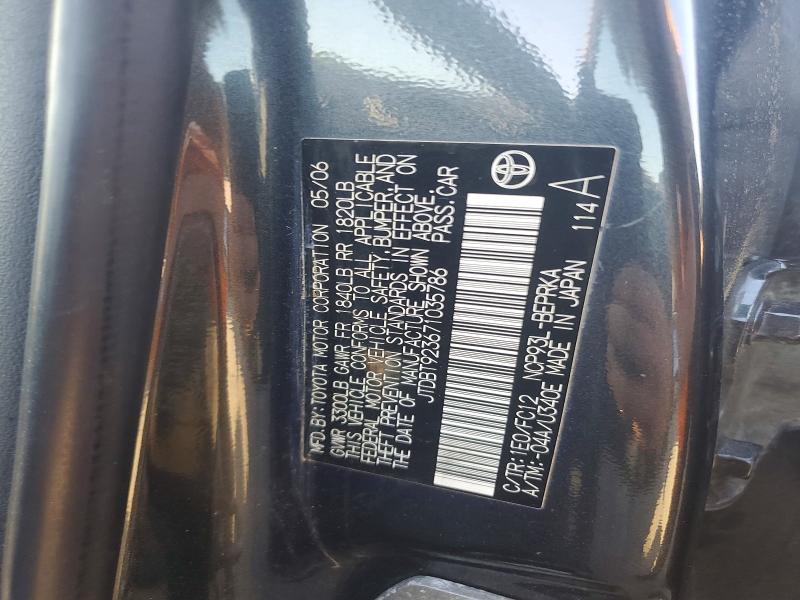 Продаж на аукціоні авто 2007 Toyota Yaris, vin: JTDBT923671035786, номер лоту: 55960396